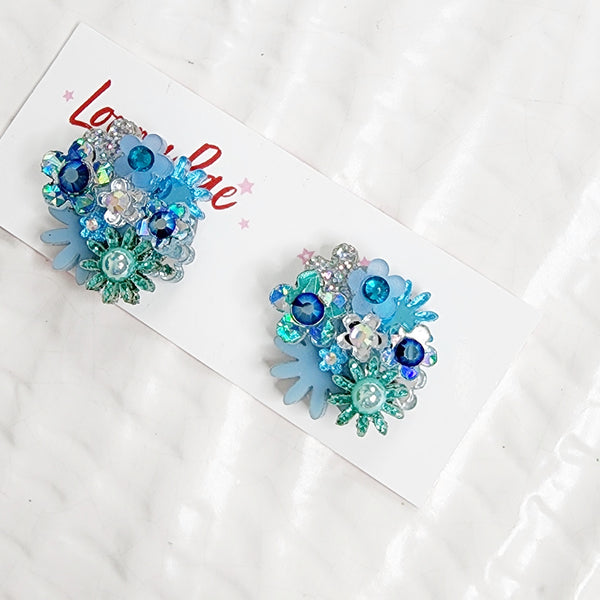 Flower Bouquet Stud Earrings - 022