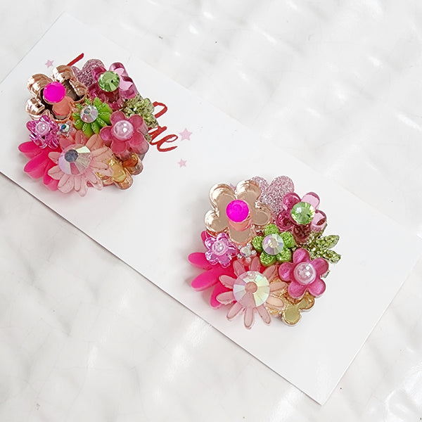 Flower Bouquet Stud Earrings - 021
