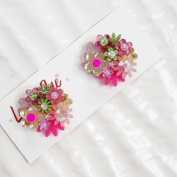 Flower Bouquet Stud Earrings - 021