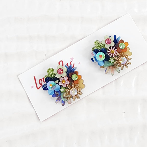 Flower Bouquet Stud Earrings - 028