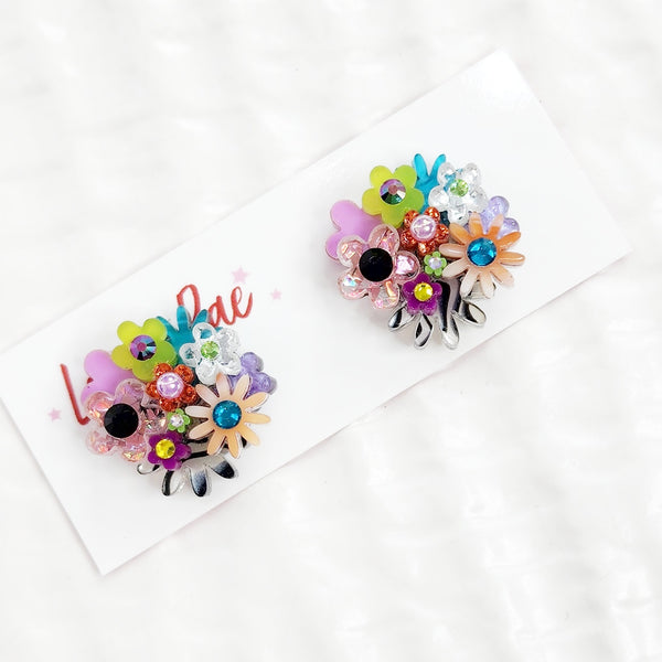 Flower Bouquet Stud Earrings - 035