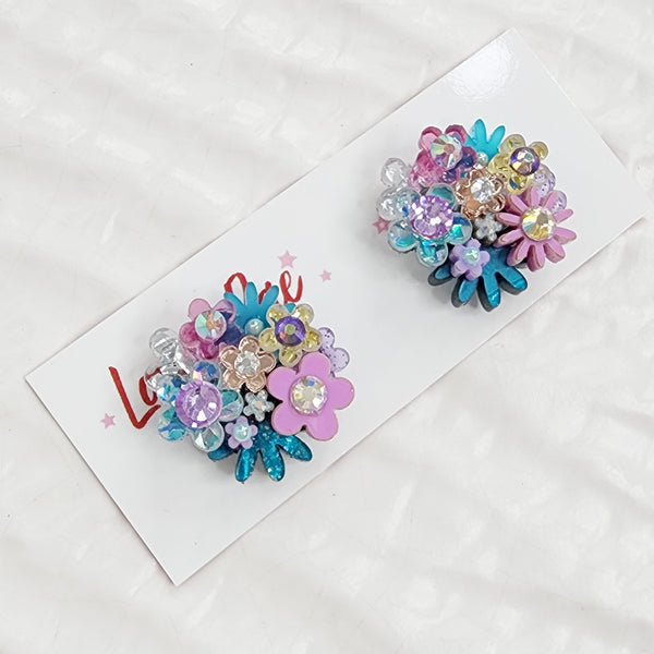 Flower Bouquet Stud Earrings - 030