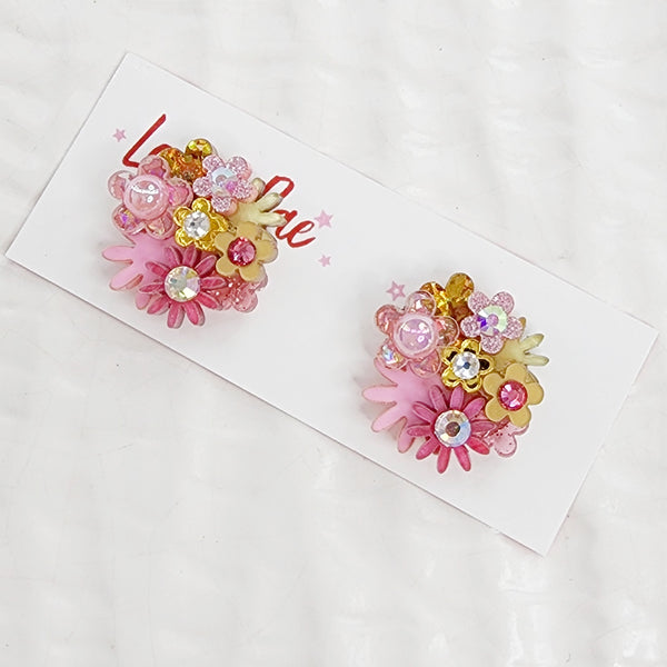 Flower Bouquet Stud Earrings - 001
