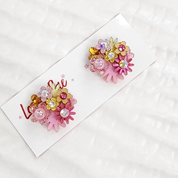 Flower Bouquet Stud Earrings - 001