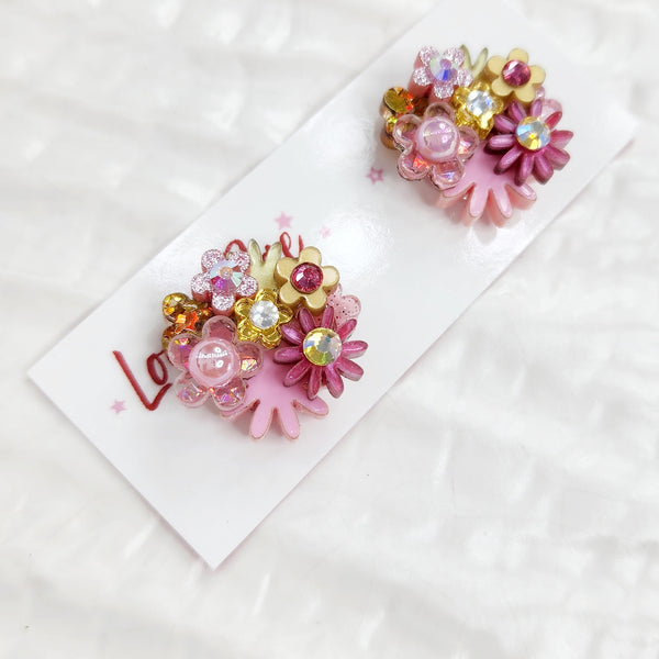 Flower Bouquet Stud Earrings - 001