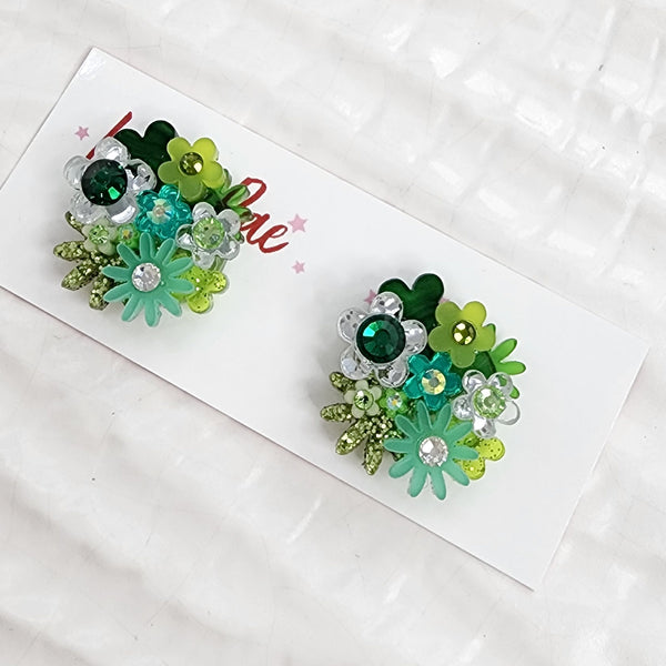 Flower Bouquet Stud Earrings - 004