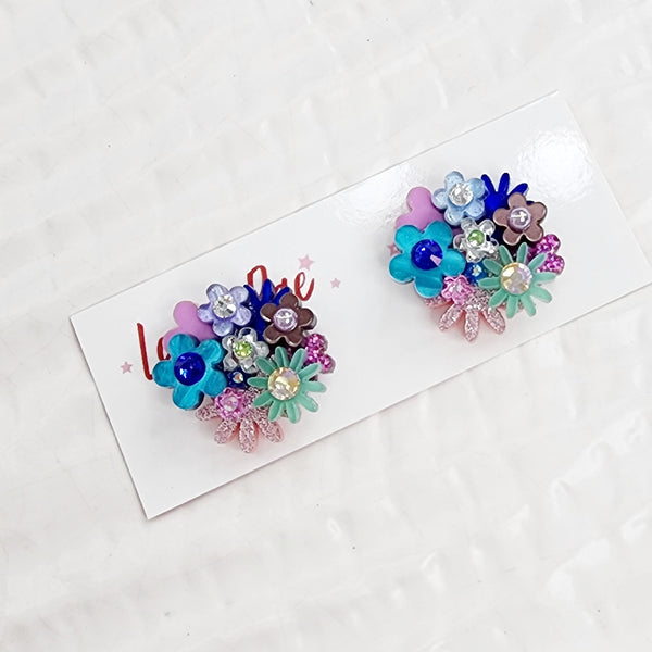 Flower Bouquet Stud Earrings - 005