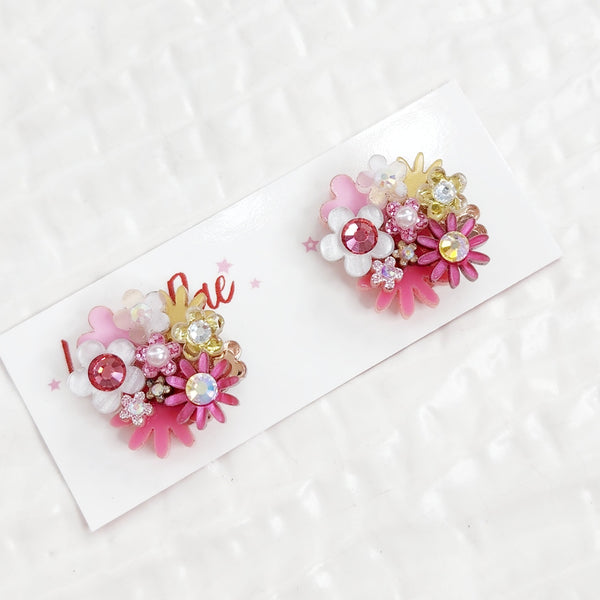 Flower Bouquet Stud Earrings - 006