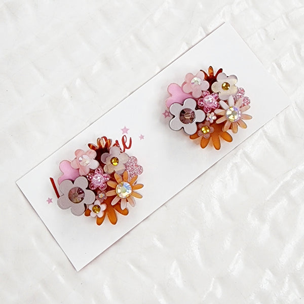 Flower Bouquet Stud Earrings - 016