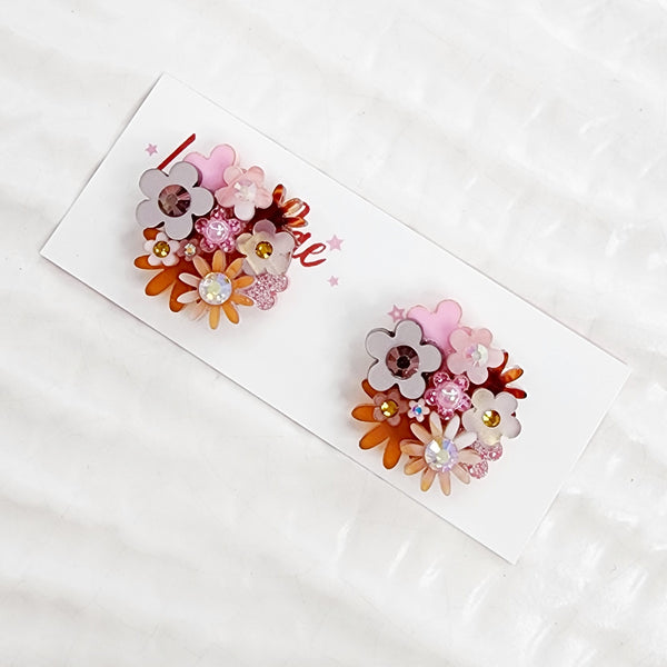 Flower Bouquet Stud Earrings - 016