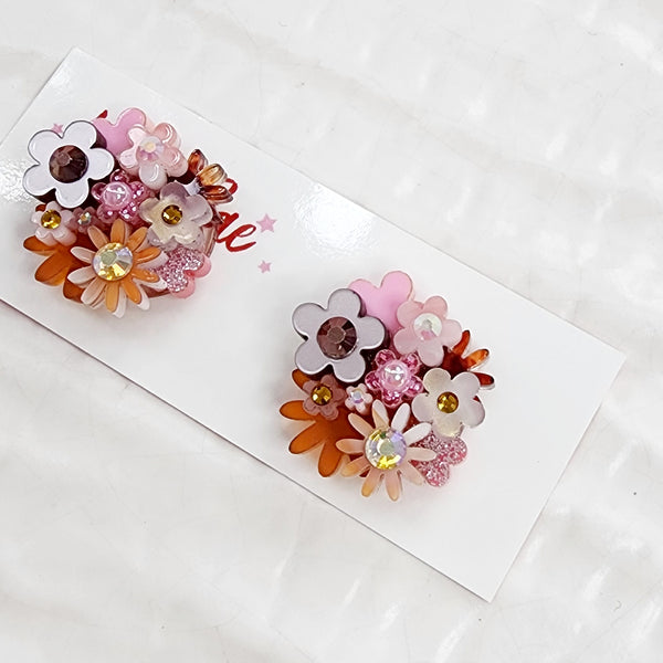 Flower Bouquet Stud Earrings - 016