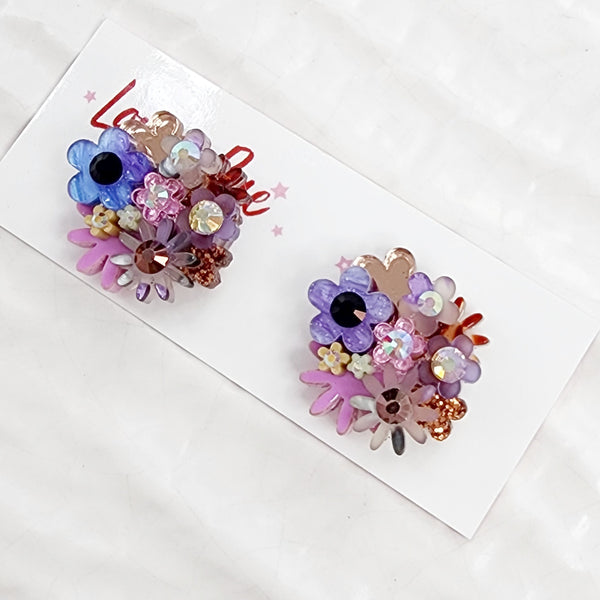 Flower Bouquet Stud Earrings - 017