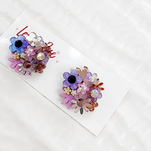 Flower Bouquet Stud Earrings - 017