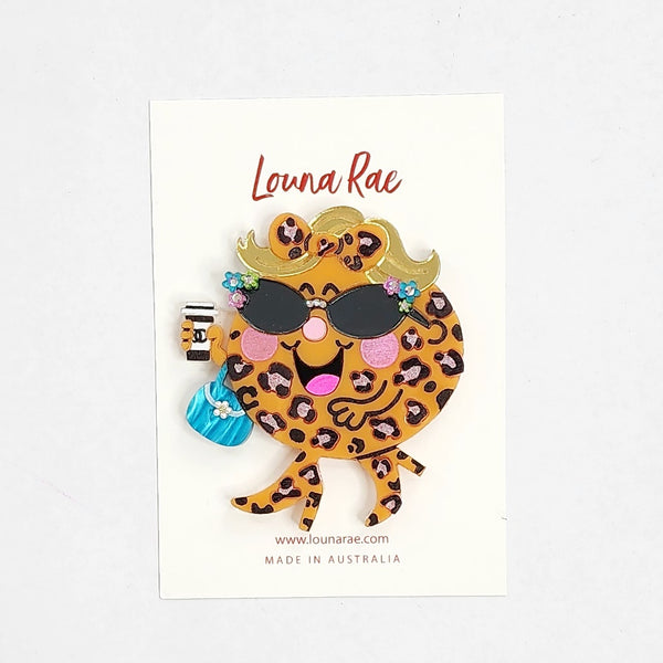 Lil Miss Loves Leopard Print Brooch