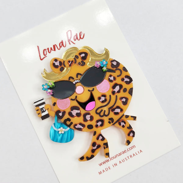 Lil Miss Loves Leopard Print Brooch
