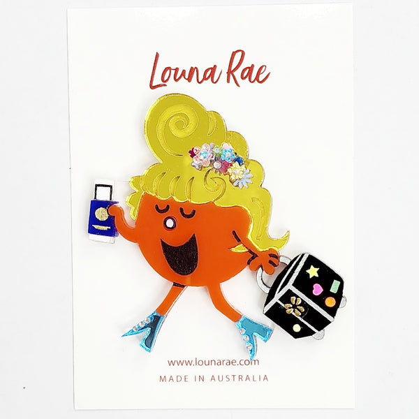 Lil Miss Loves To Travel Brooch