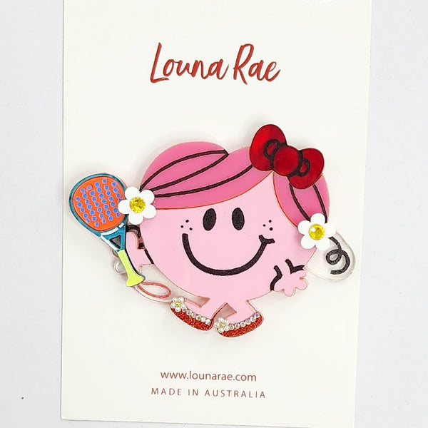 Lil Miss Loves to Play Padel Brooch
