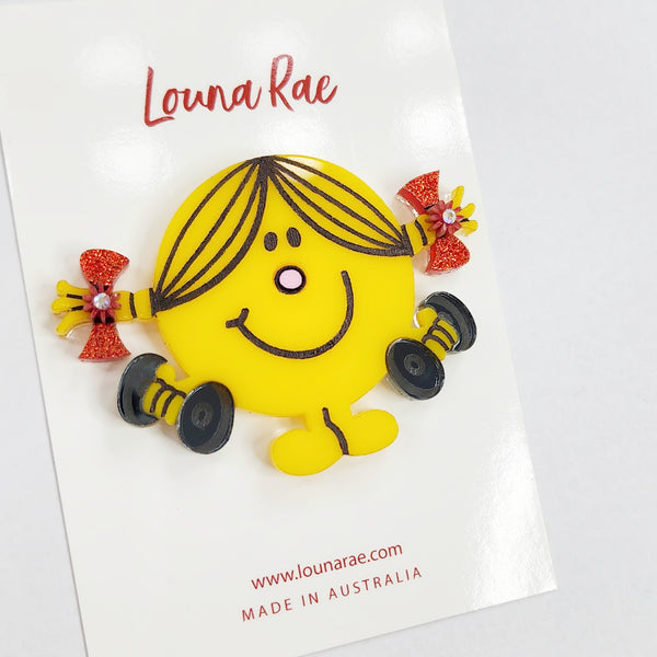 Lil Miss Loves Weight Trainning Brooch