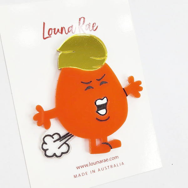 Little Mr Orange Menace Brooch
