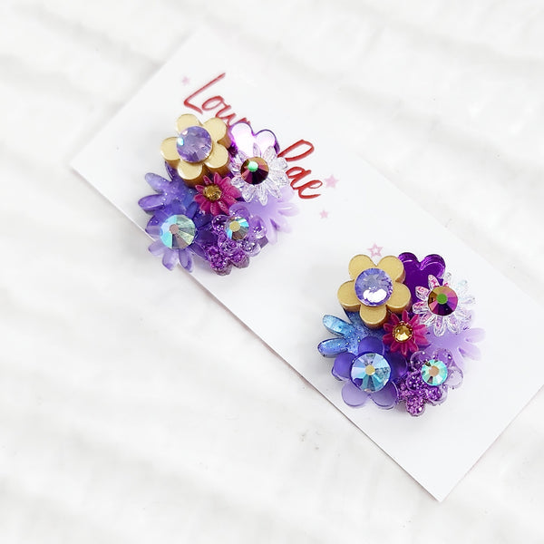 Flower Bouquet Stud Earrings - 016
