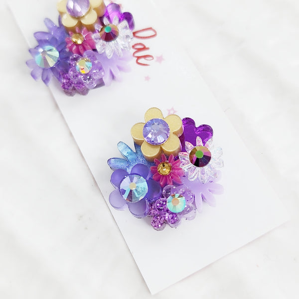 Flower Bouquet Stud Earrings - 016