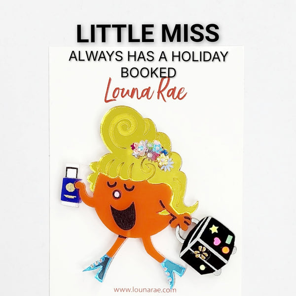 Lil Miss Loves To Travel Brooch