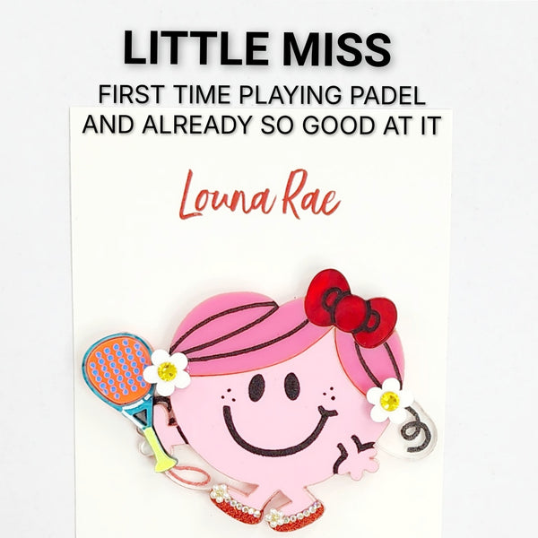 Lil Miss Loves to Play Padel Brooch
