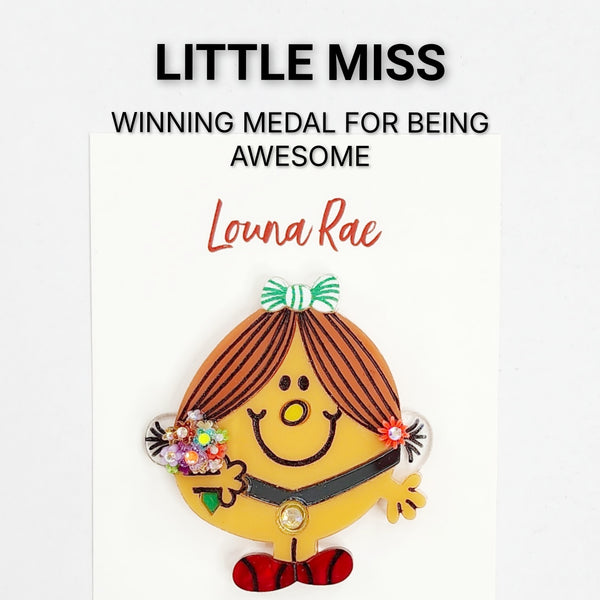Lil Miss Loves Winning Medal Brooch