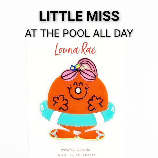 Lil Miss At The Pool Brooch