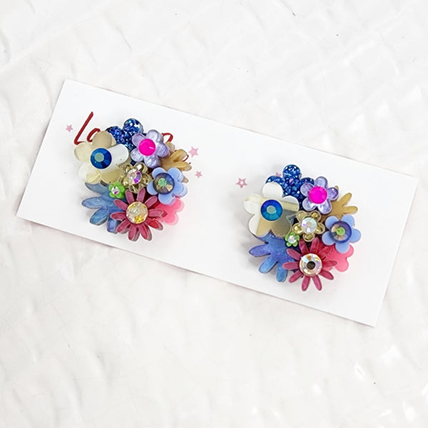 Flower Bouquet Stud Earrings - 016