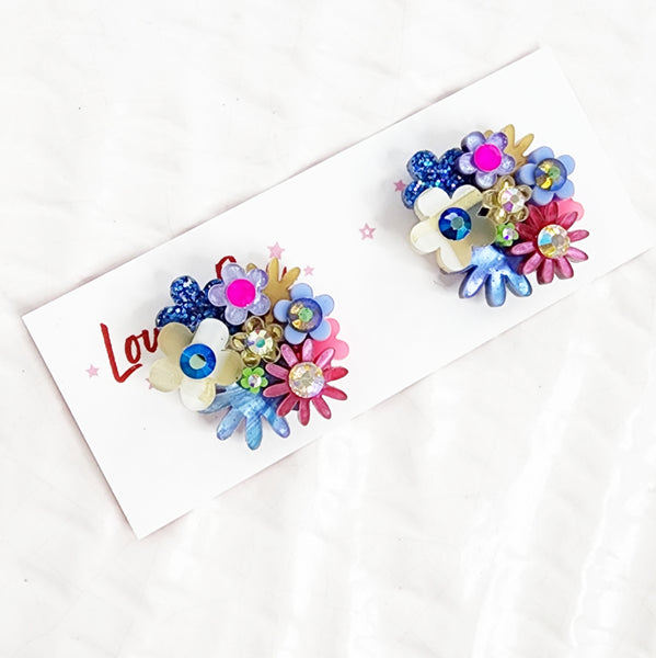 Flower Bouquet Stud Earrings - 016