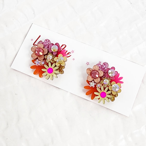 Flower Bouquet Stud Earrings - 019