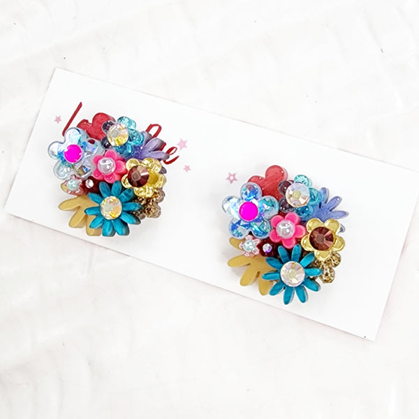 Flower Bouquet Stud Earrings - 024