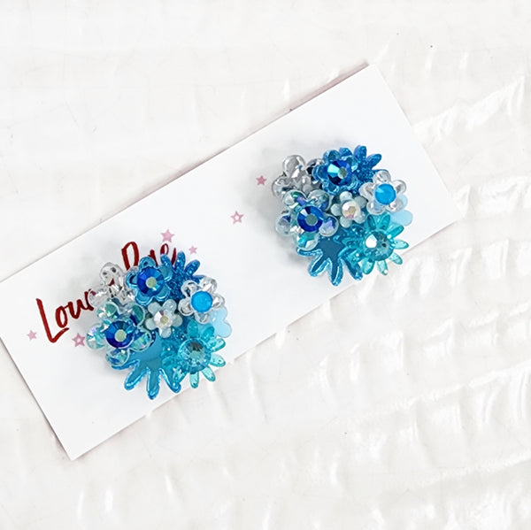 Flower Bouquet Stud Earrings - 025
