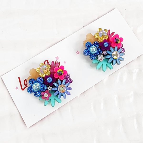 Flower Bouquet Stud Earrings - 027