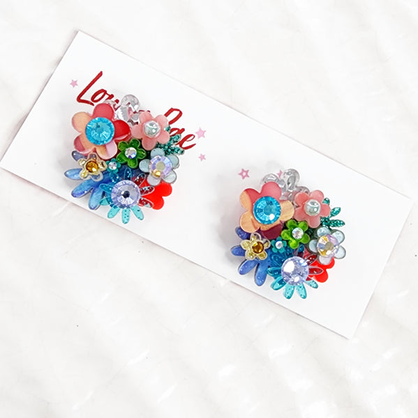 Flower Bouquet Stud Earrings - 028