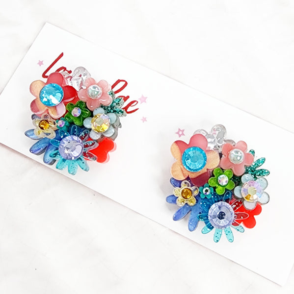 Flower Bouquet Stud Earrings - 028