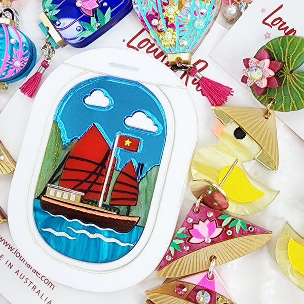 Window Seat View Brooch - Vietnam