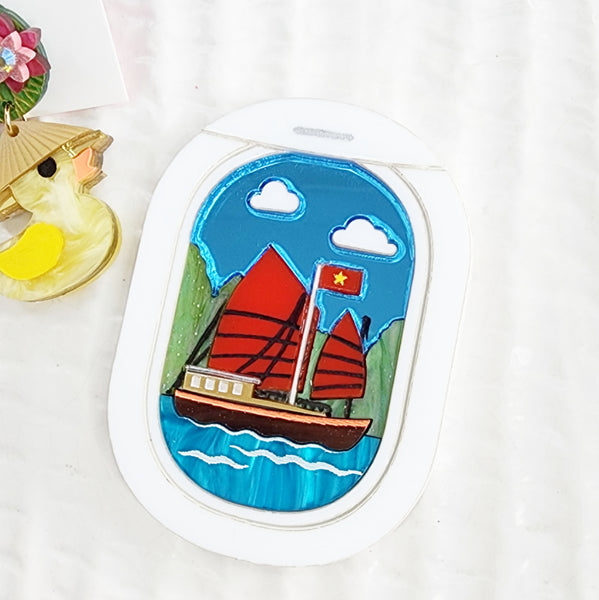 Window Seat View Brooch - Vietnam