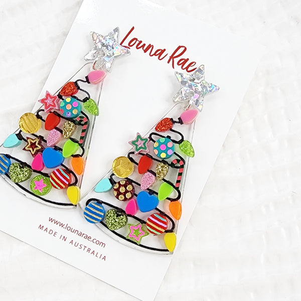 Christmas Tree Dangle Earrings - 001