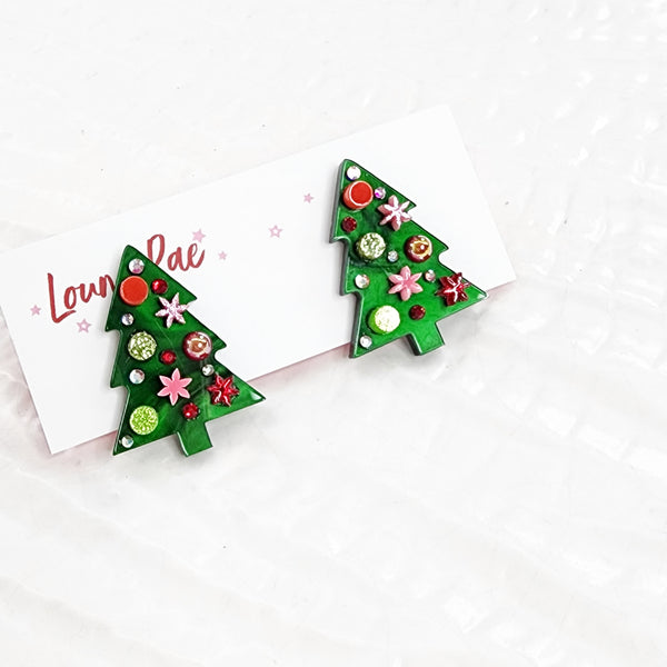 Christmas Tree Stud Earrings - 001