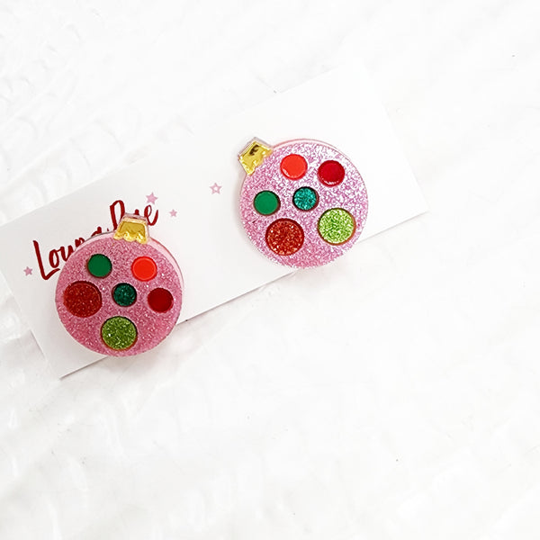 Christmas Bauble Stud Earrings