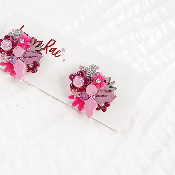 Christmas Flower Bouquet Stud Earrings - 003