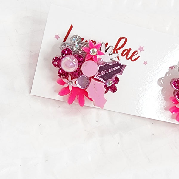 Christmas Flower Bouquet Stud Earrings - 003