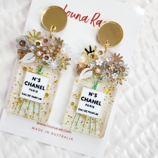 Chanel Perfume Dangle Earrings - 003