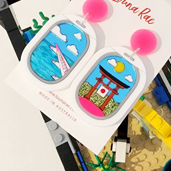 Window Seat Dangle Earrings - Japan