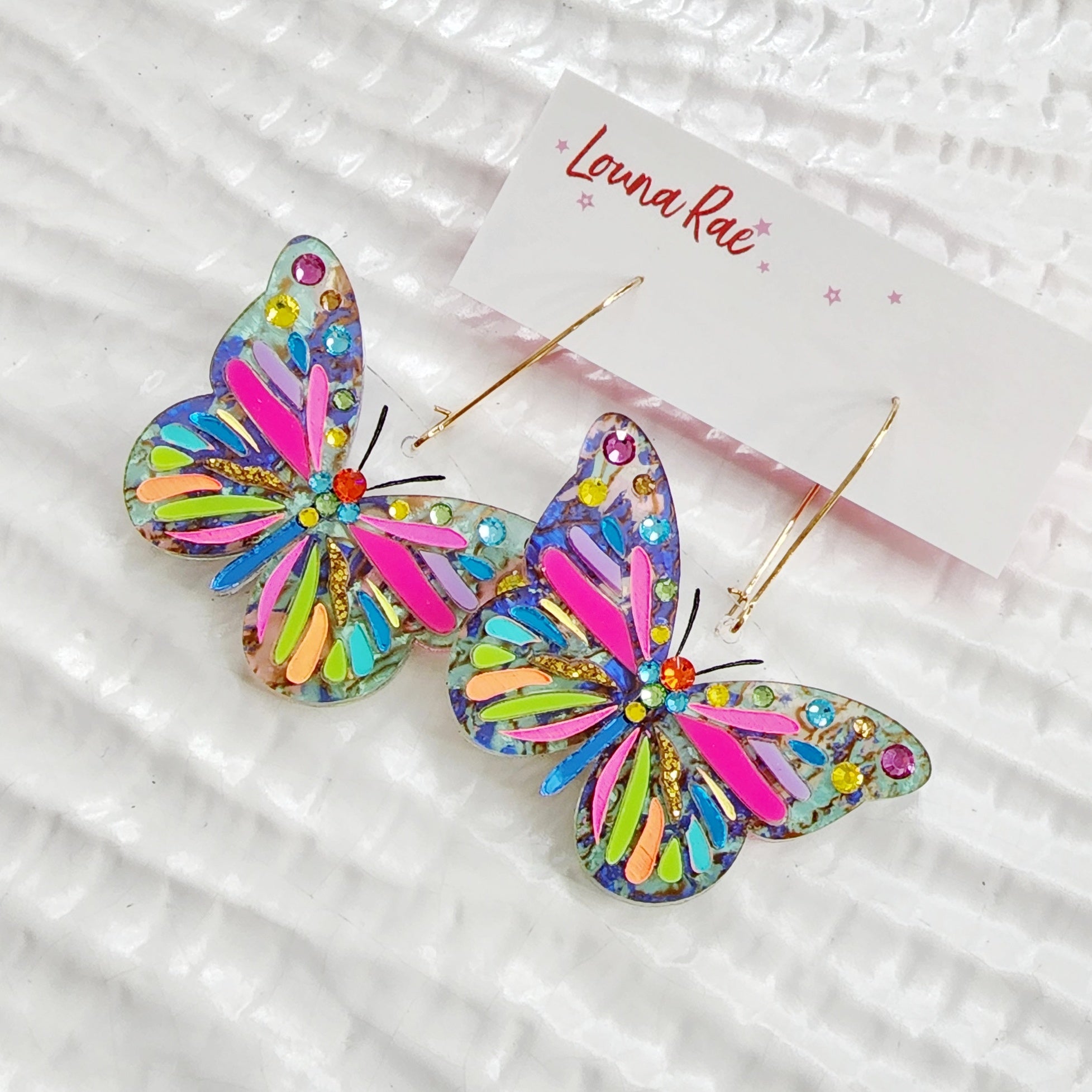 Butterfly Hoop Earrings