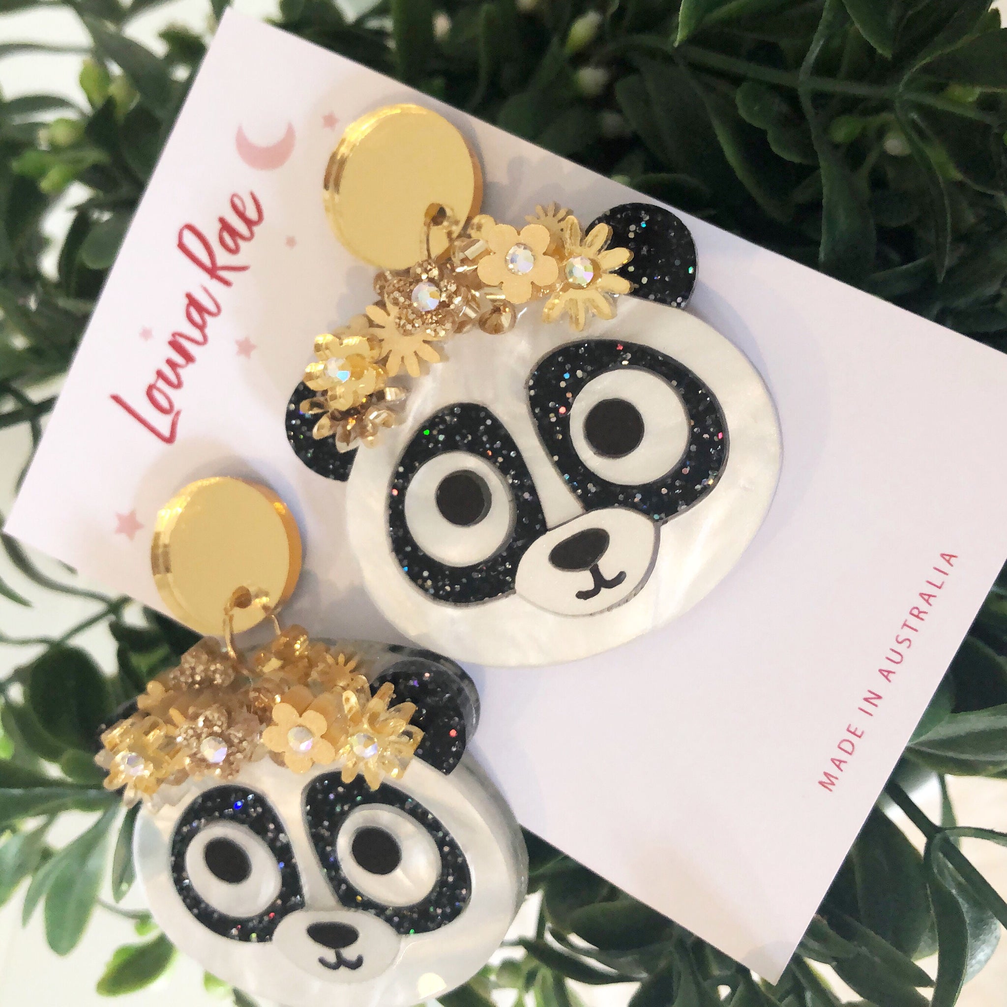 Panda Dangle Earrings